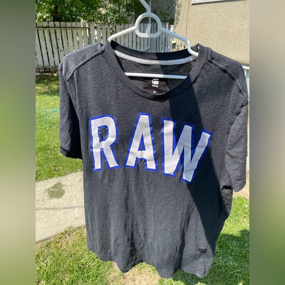 ⚡️G-Star Raw US XL Tee Shirt Grey Blue Awesome Shape⚡️ - Picture 10 of 13